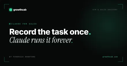 Claude for Sales: Record a Task Once and It Runs Itself Forever