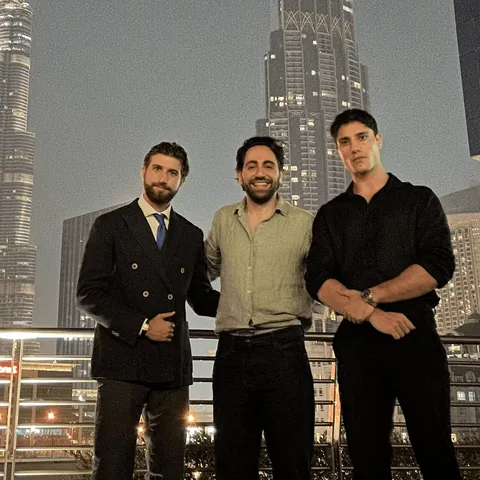 The Growth Cab team at an evening event