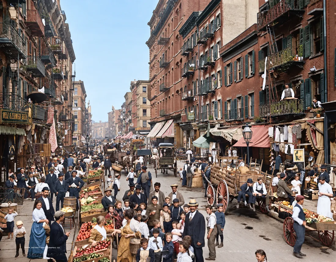 The same street photo colorized by ChatGPT