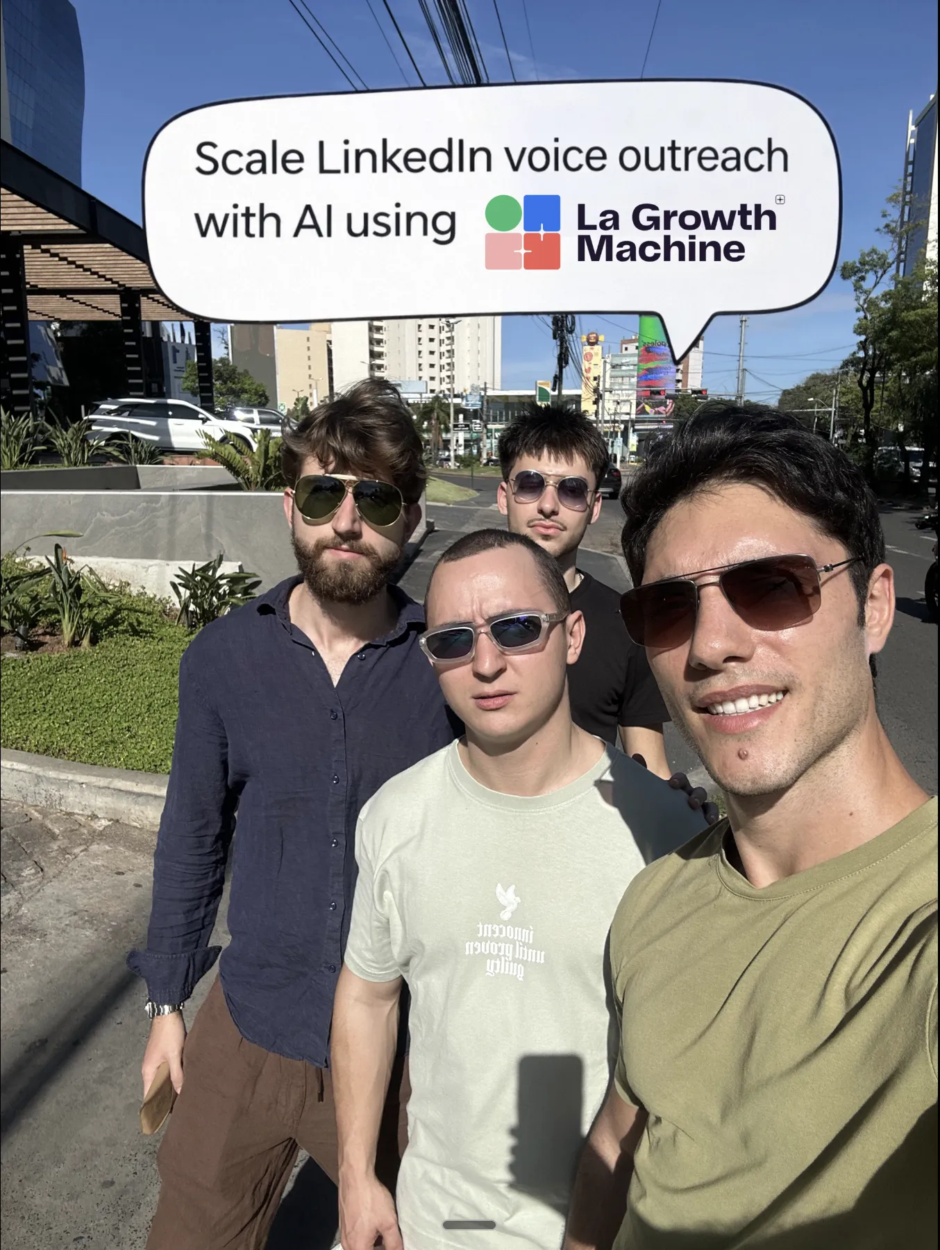 Growth Cab team promoting La Growth Machine voice outreach