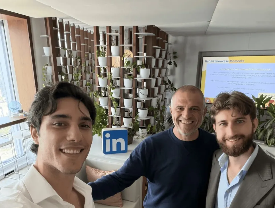 Growth Cab founders at the LinkedIn office