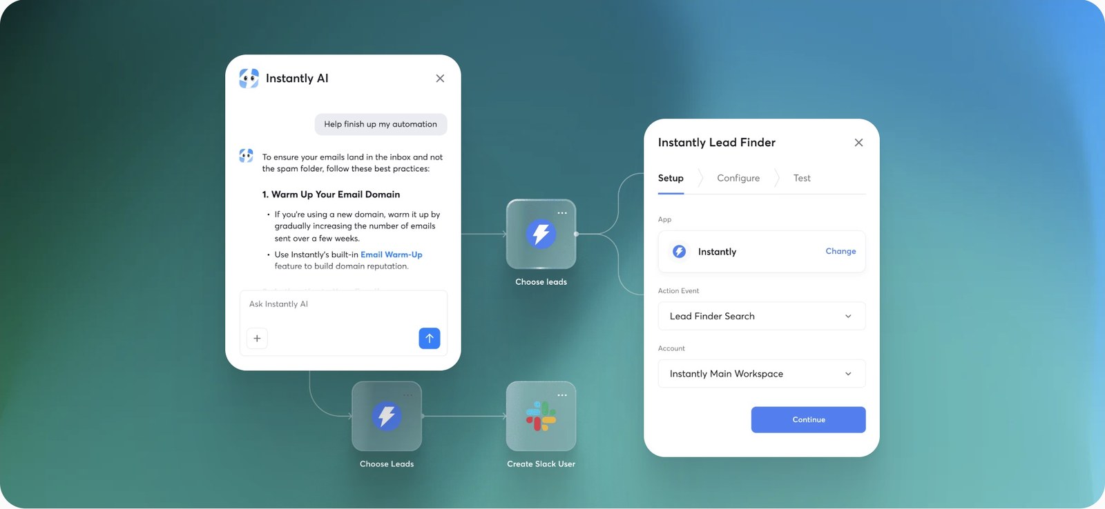 Instantly product screen