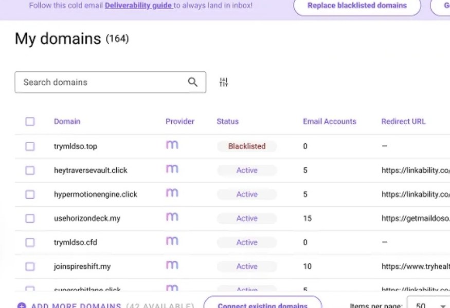 Maildoso product screen